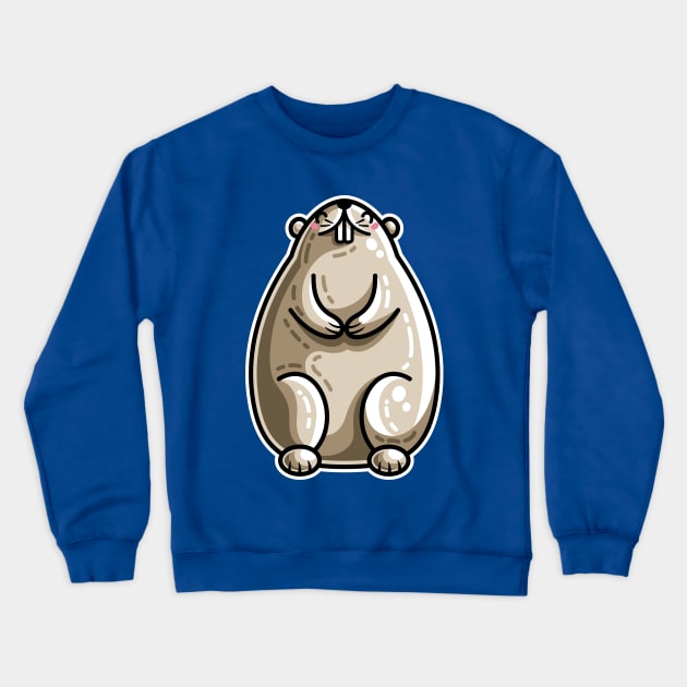 Kawaii Cute Marmot Groundhog Crewneck Sweatshirt by freeves